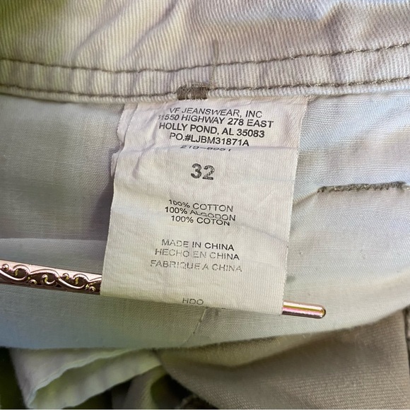 Vintage Lee Dungarees Cargo Shorts Mens 32x10 Longer Length Khaki - Picture 4 of 11